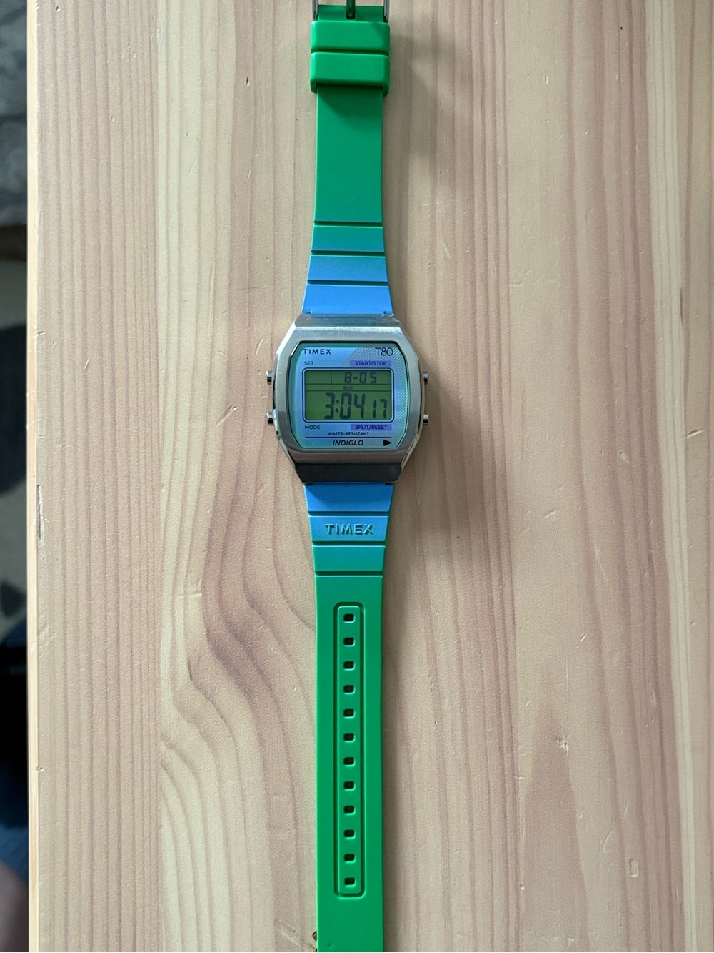 Timex Green and Blue Digital Retro Sport Watch